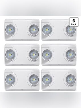 Hardwired Exit emergency LightingFixturesTwo Adjustable Head Bug Eye LED (6Pack)